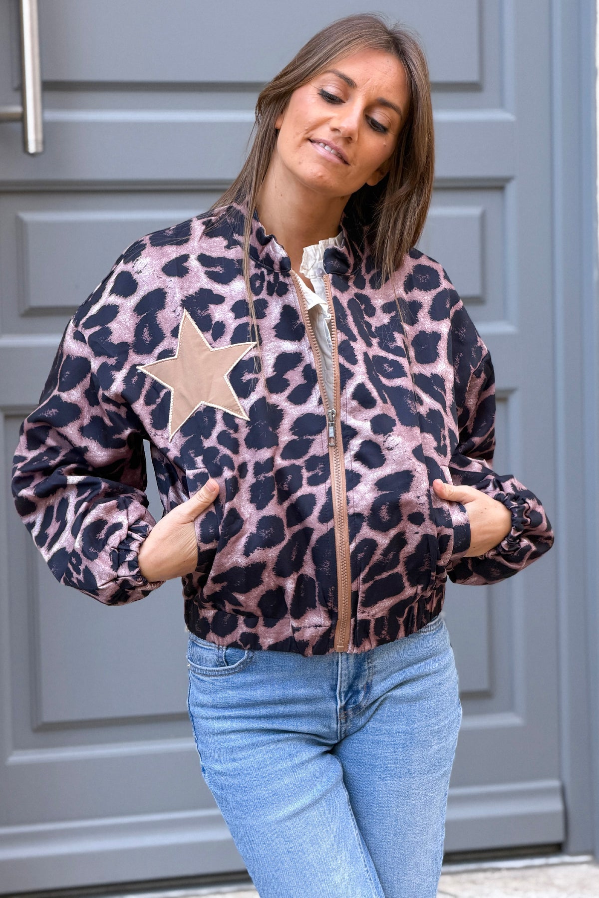 Brown Leopard Star Power Jacket