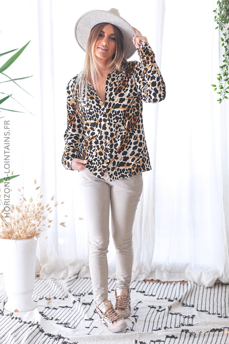 Chemise imprimé léopard D200 (1)
