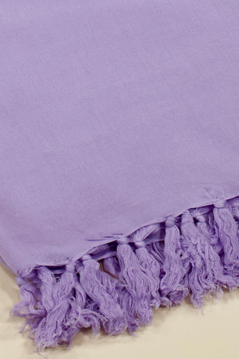 grand paréo mauve uni serviette plage couleur lilas vacance
