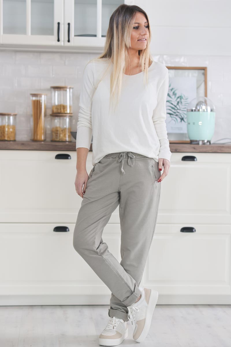 jogging confort poches zip taupe b053 (1)