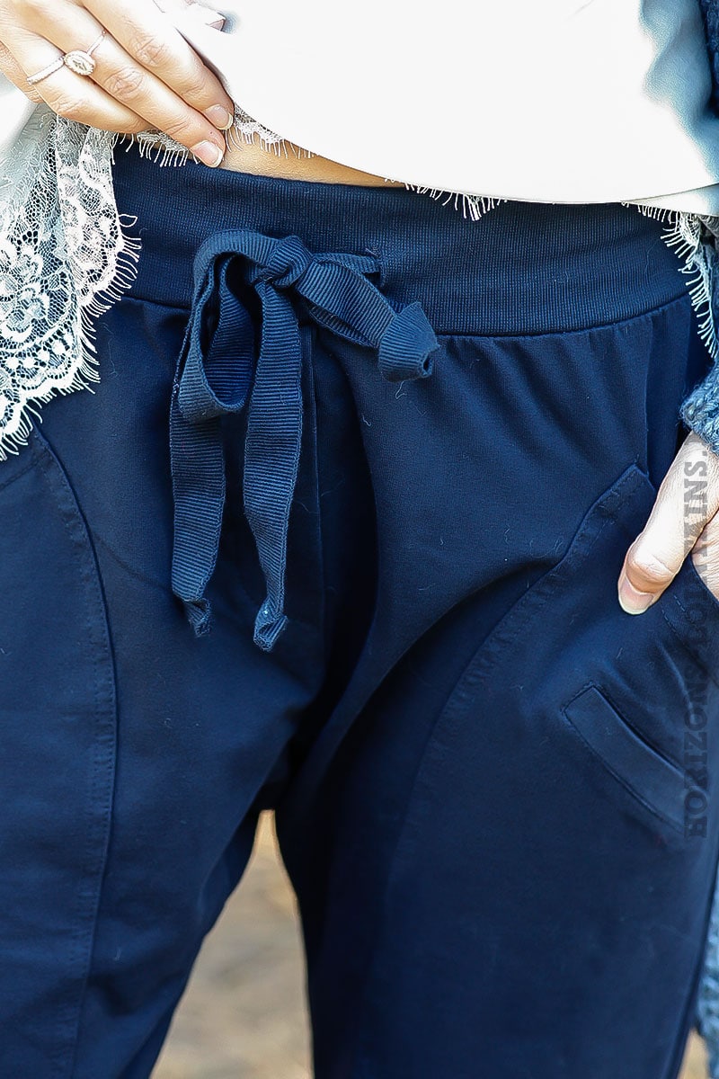 Pantalon de jogging femme bleu marine confortable