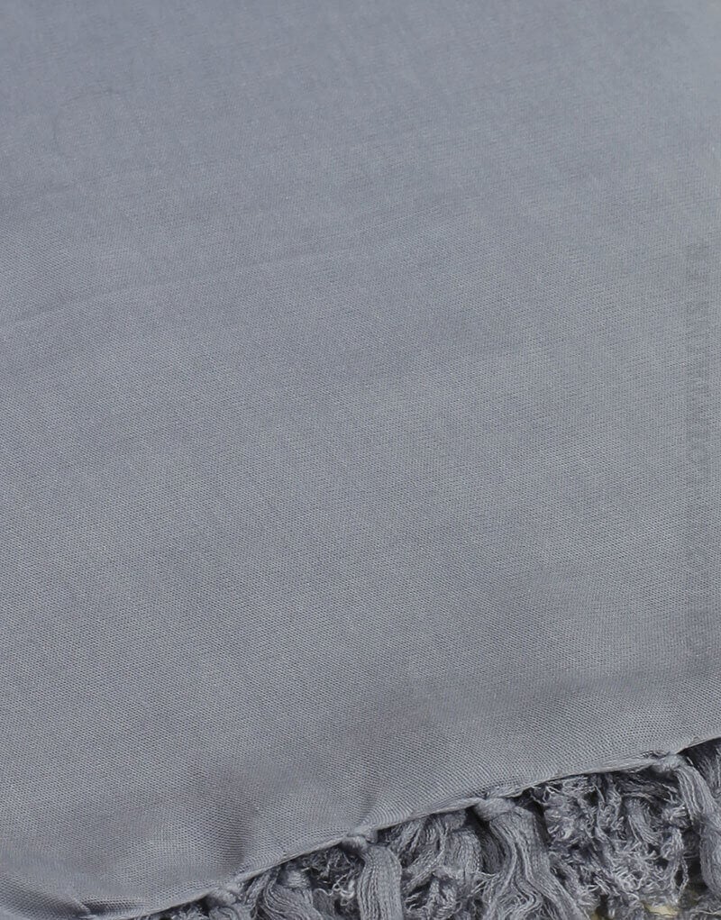 Paréo de plage grande taille, couleur gris clair