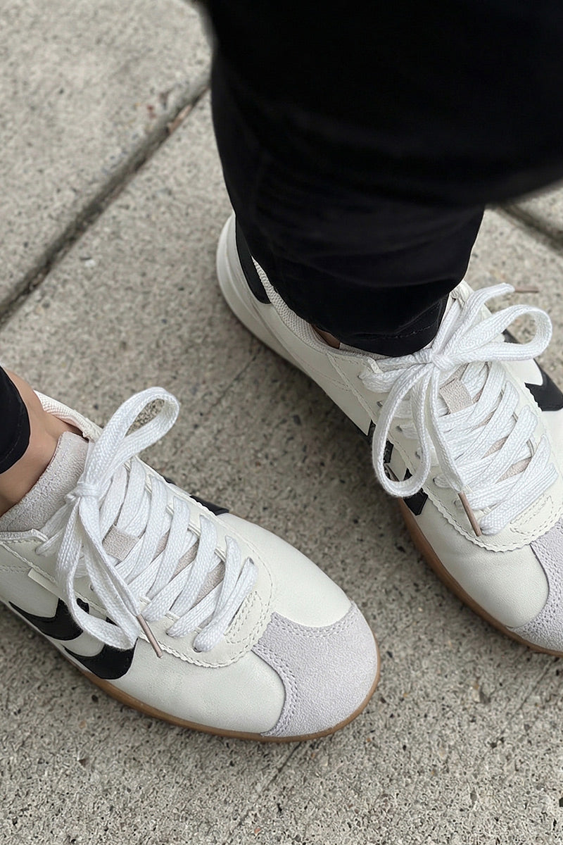 Cream Vintage Stripe Sport Trainer