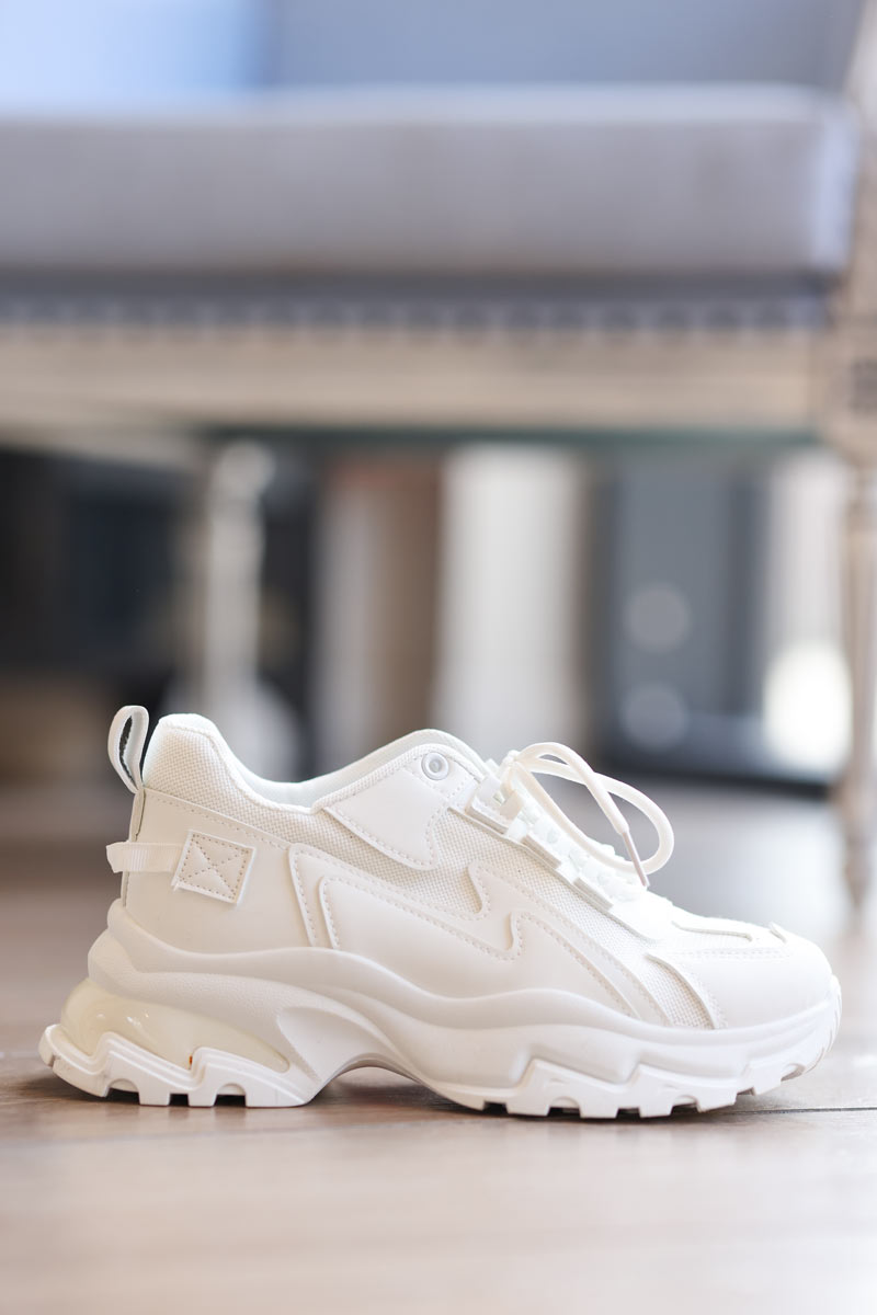 Sneakers blanche grosse semelle on sale