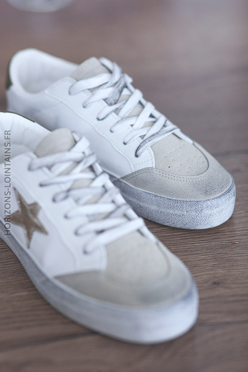 Converse blanche outlet doree