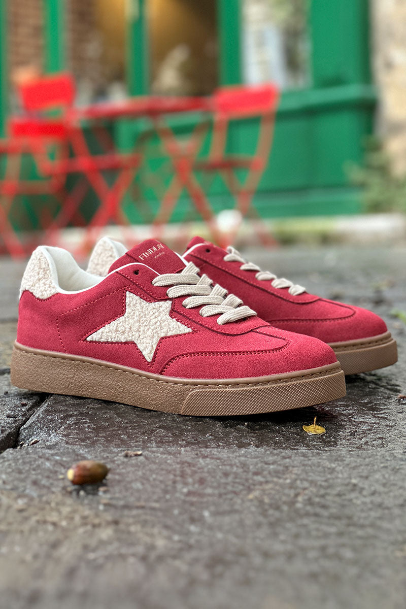 Red Sherpa Star Vintage Trainers