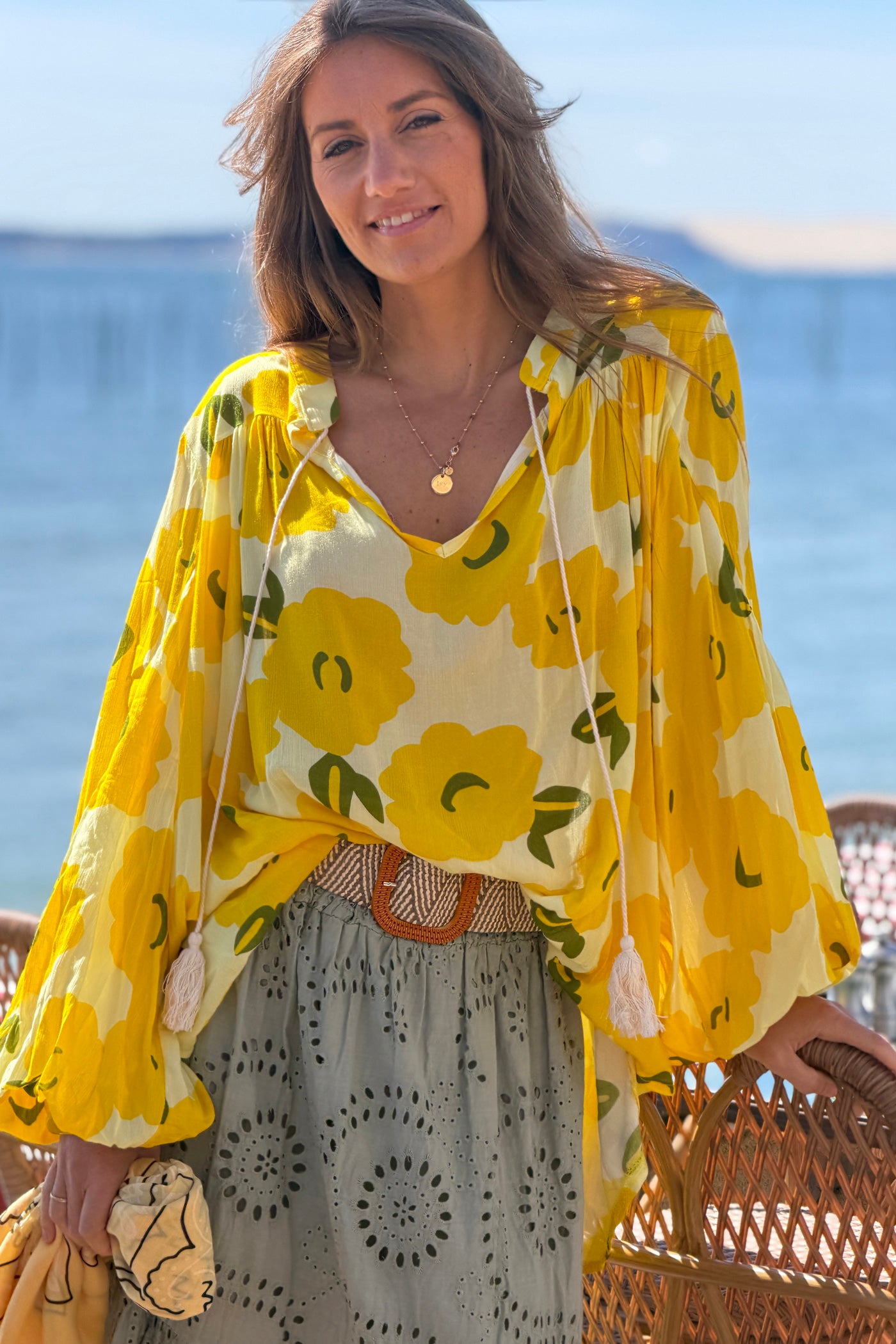 Yellow Floral Explosion Tunic