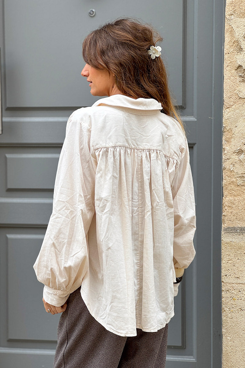 Cream Corduroy Renaissance Blouse