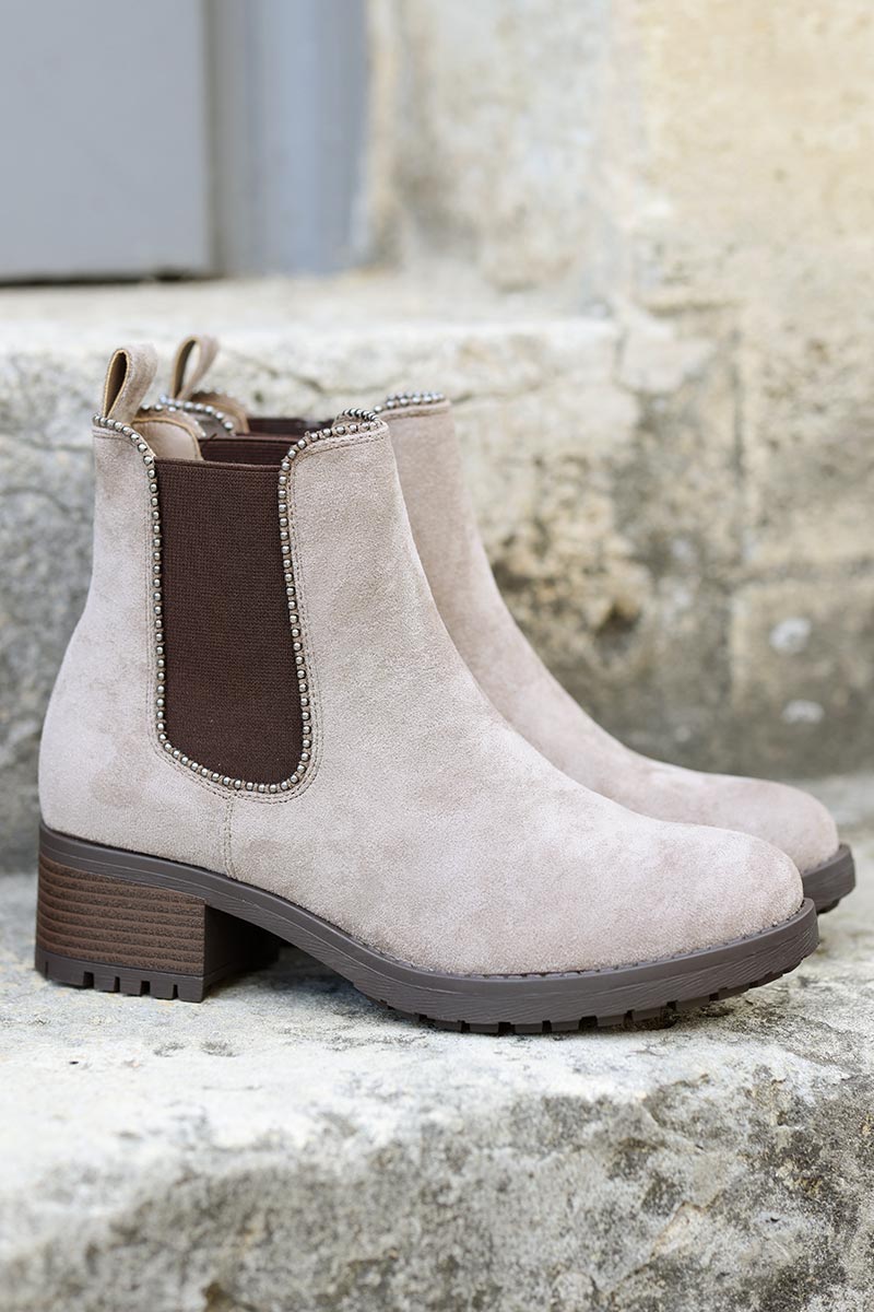 Bottines femme a online perle