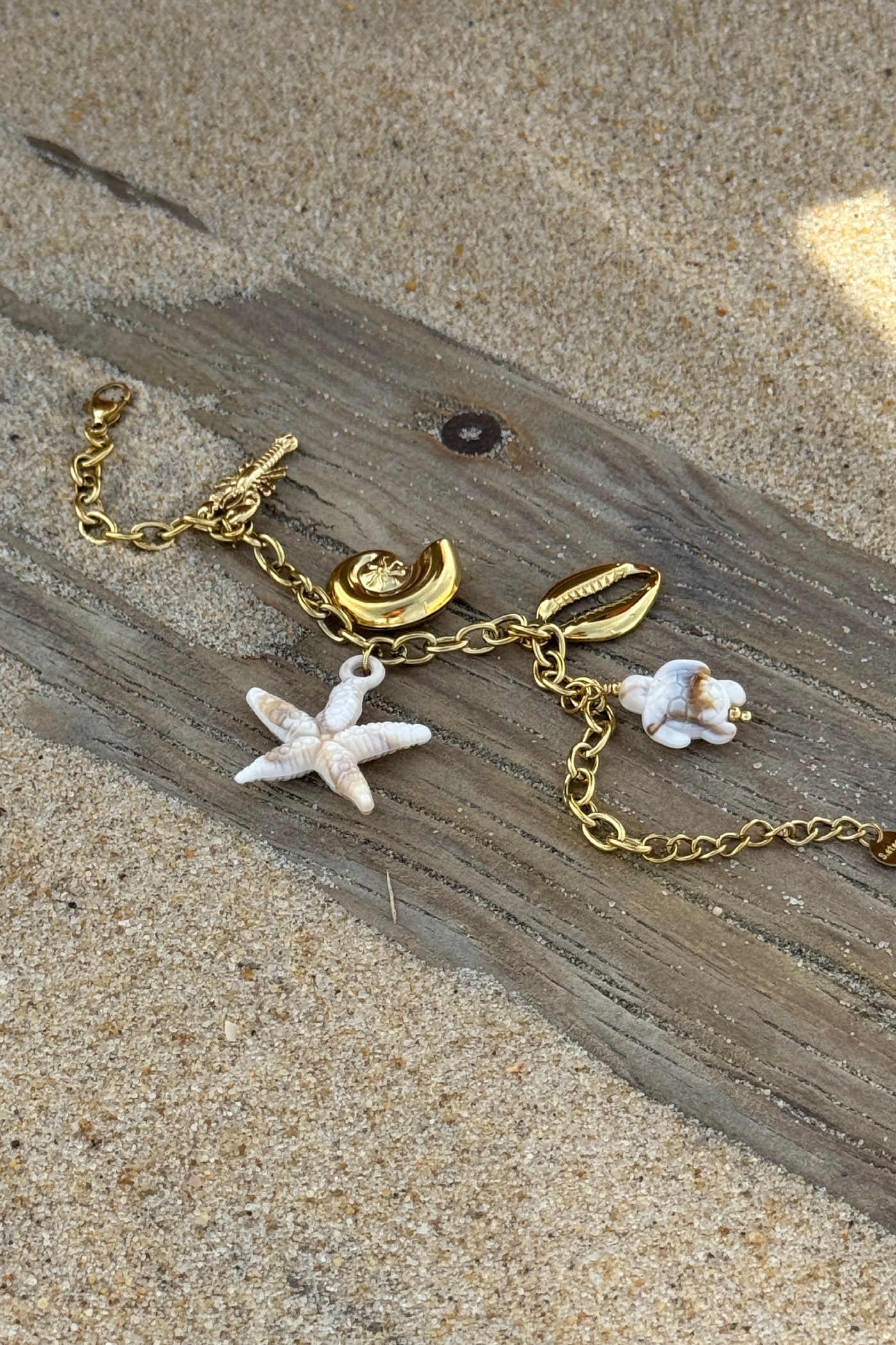 Golden Chain Ocean Treasures Charm Bracelet