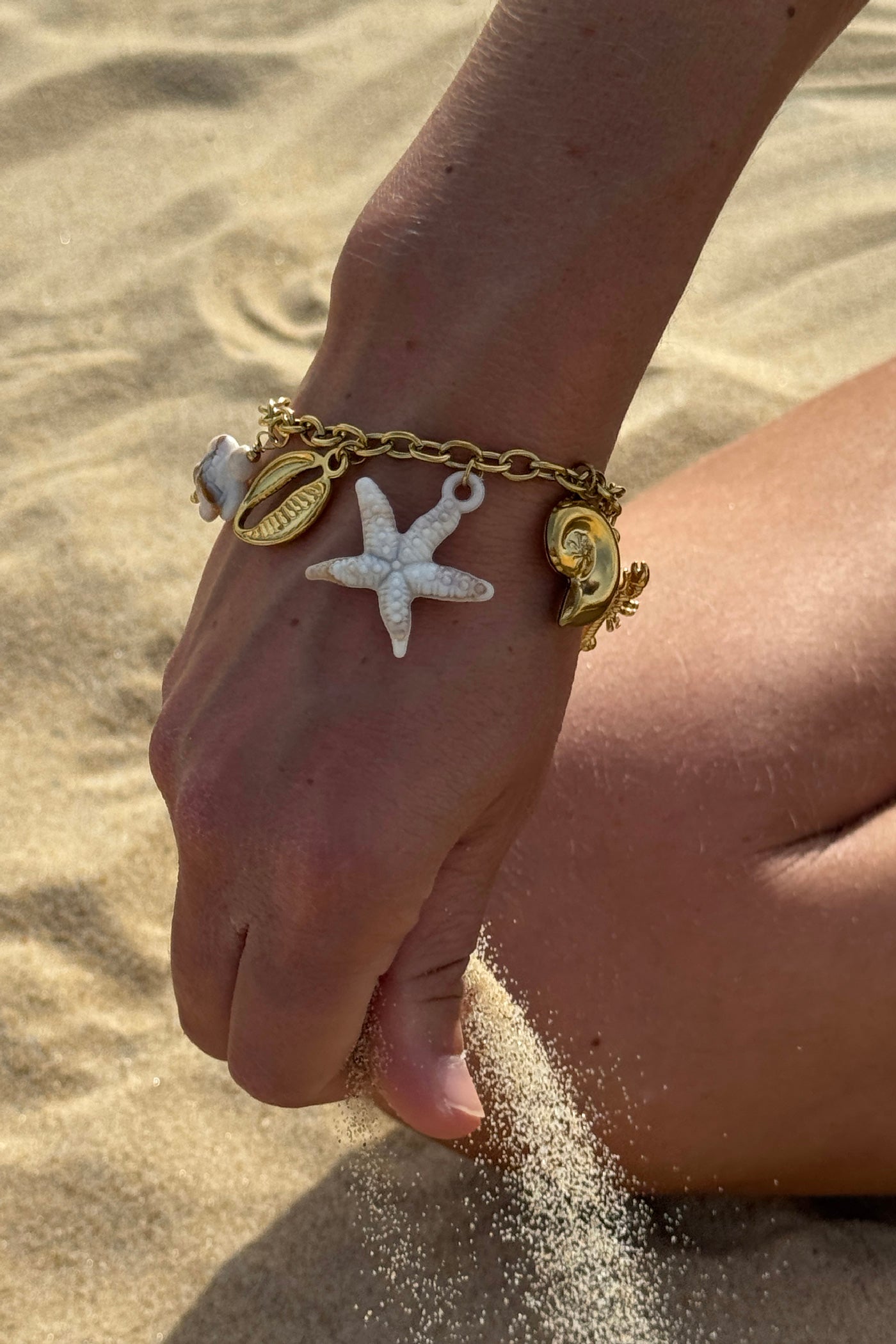 Golden Chain Ocean Treasures Charm Bracelet