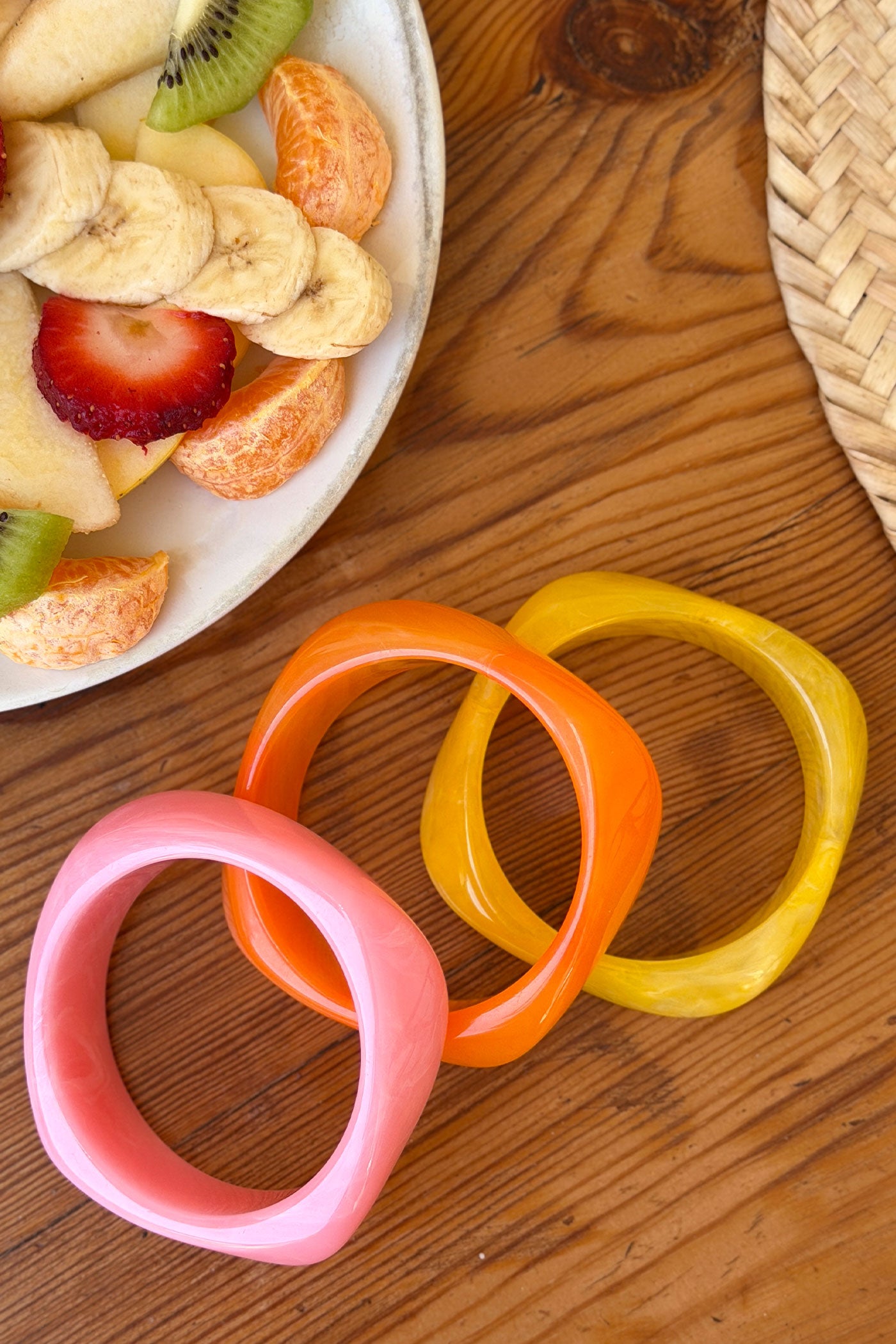 Pink Geo Chunky Lucite Bangle