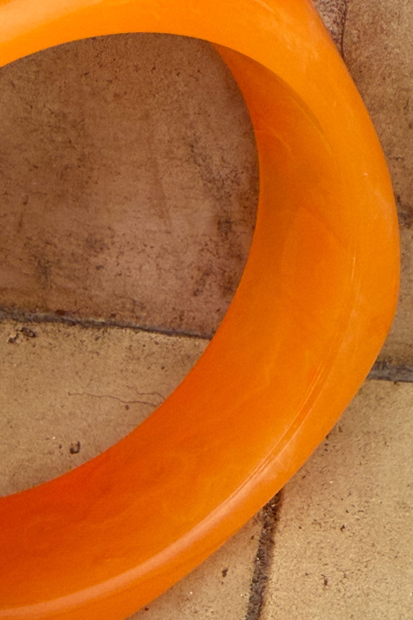 Orange Geo Chunky Lucite Bangle