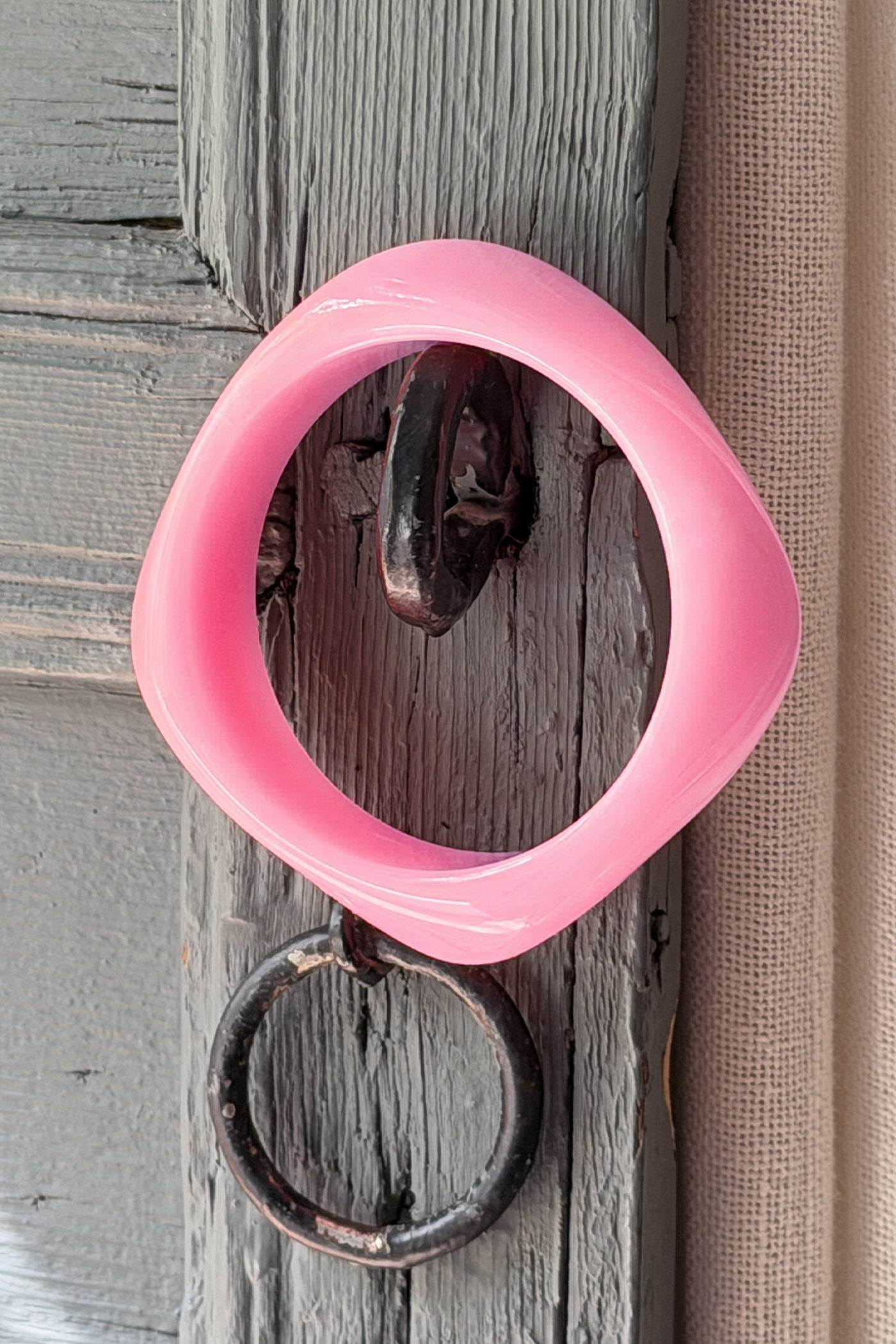 Pink Geo Chunky Lucite Bangle