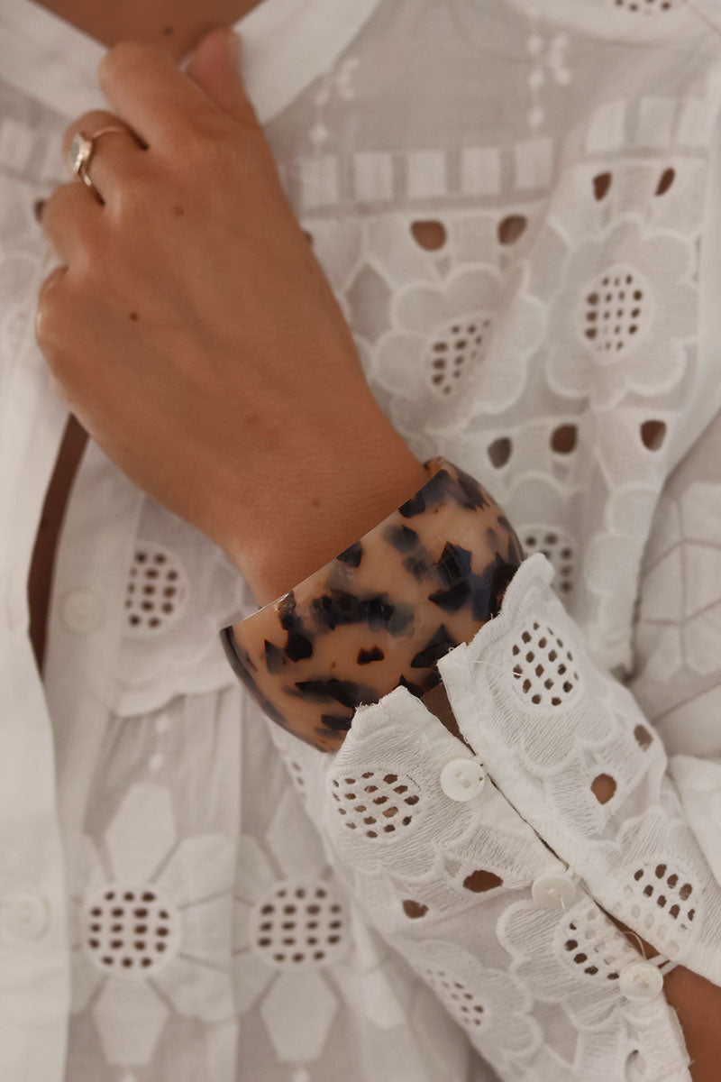 Faux Tortoise Cuff Bracelet