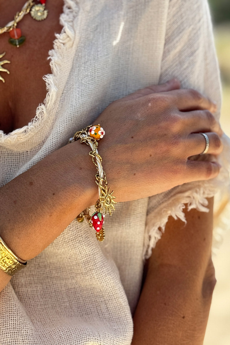 Gold Sunny Charms Bracelet
