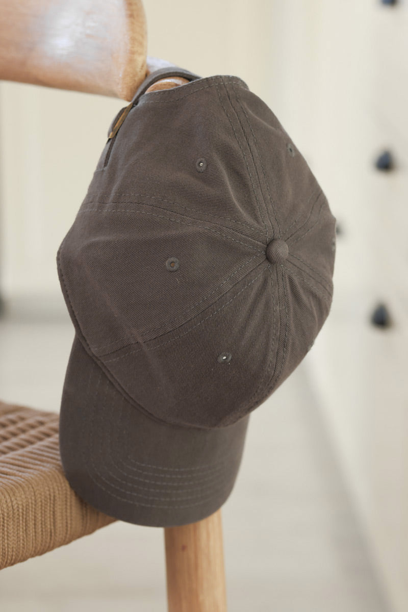 Casquette femme réglable gris délavé