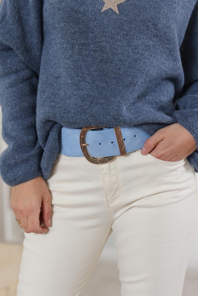 Ceinture bleu outlet ciel