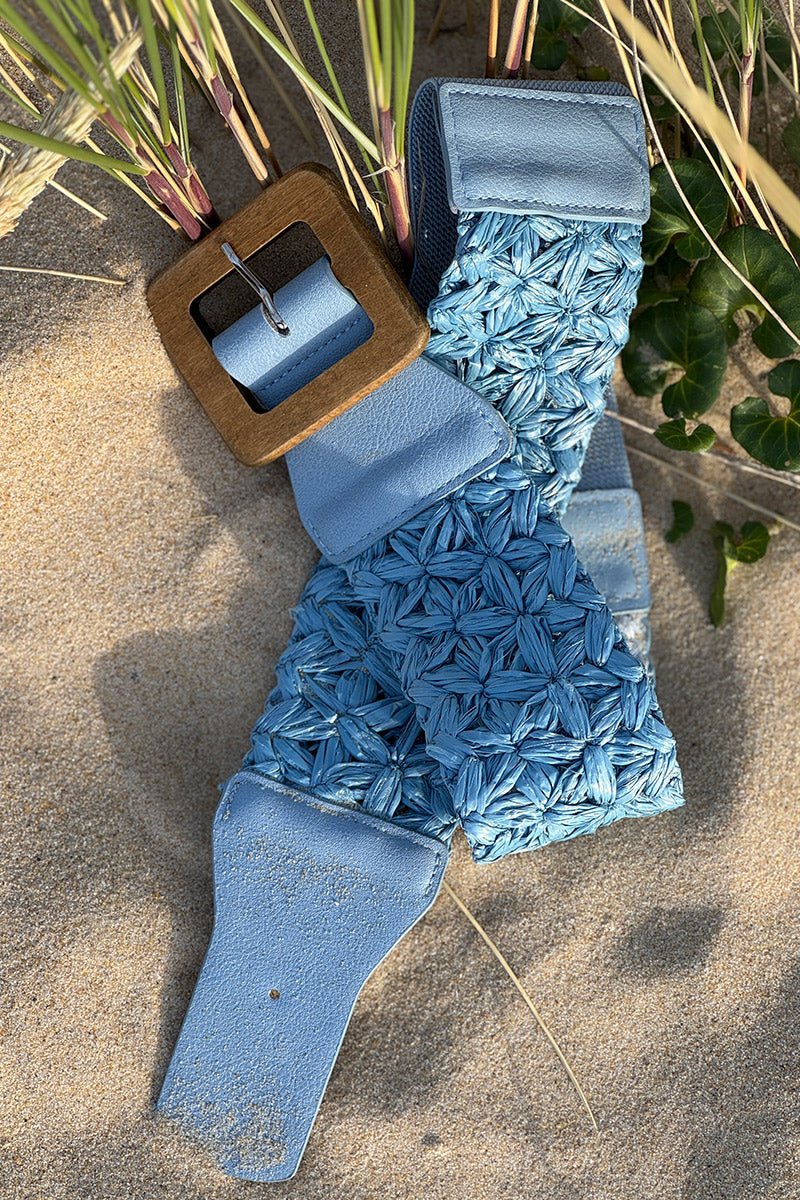 Blue Macrame Belt