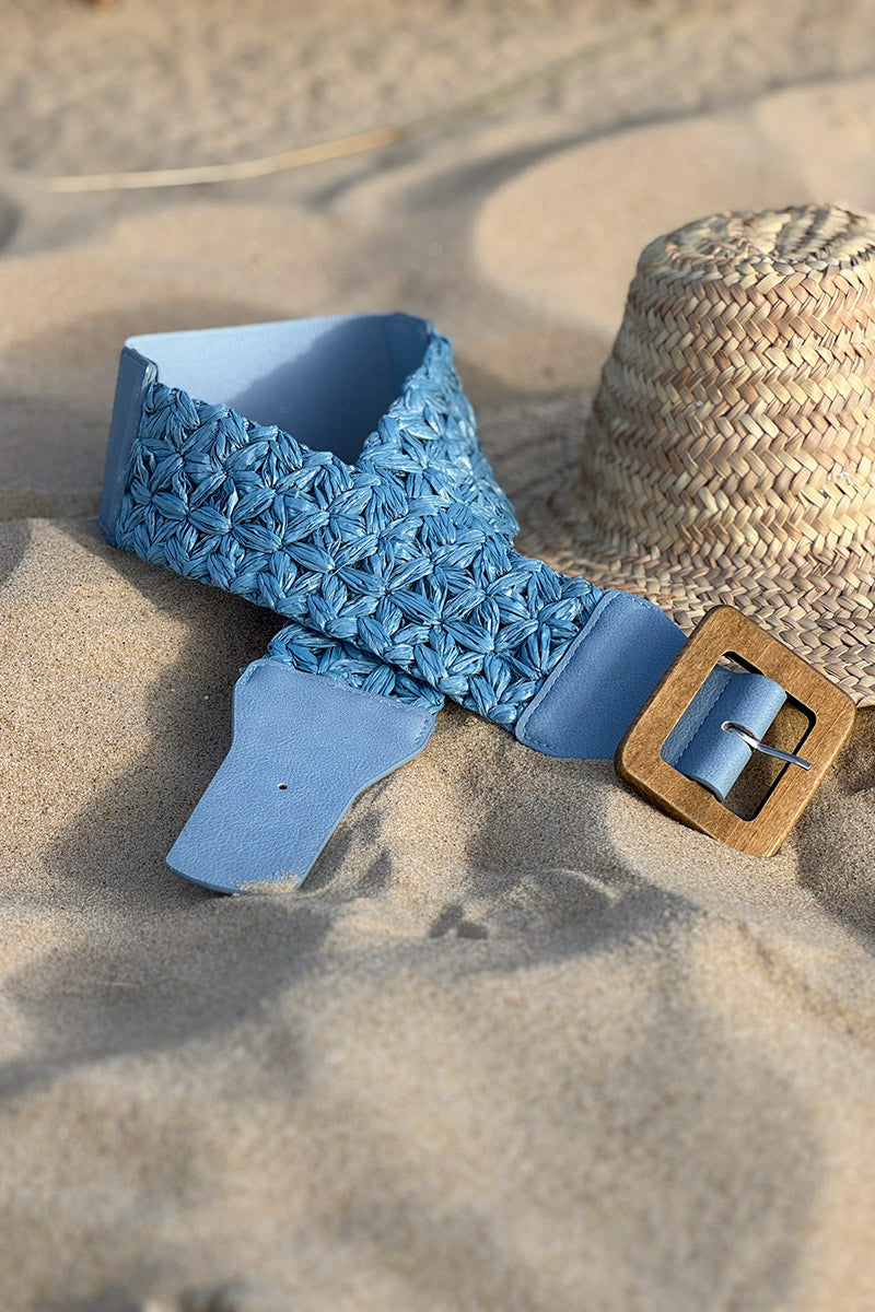 Blue Macrame Belt