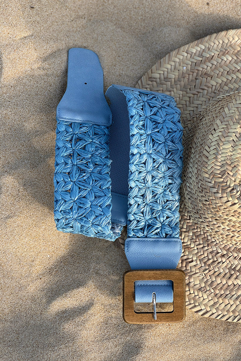Blue Macrame Belt