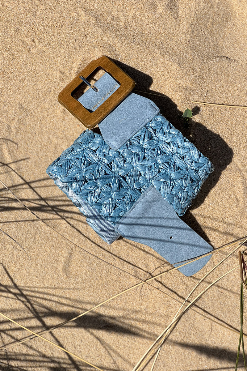 Blue Macrame Belt