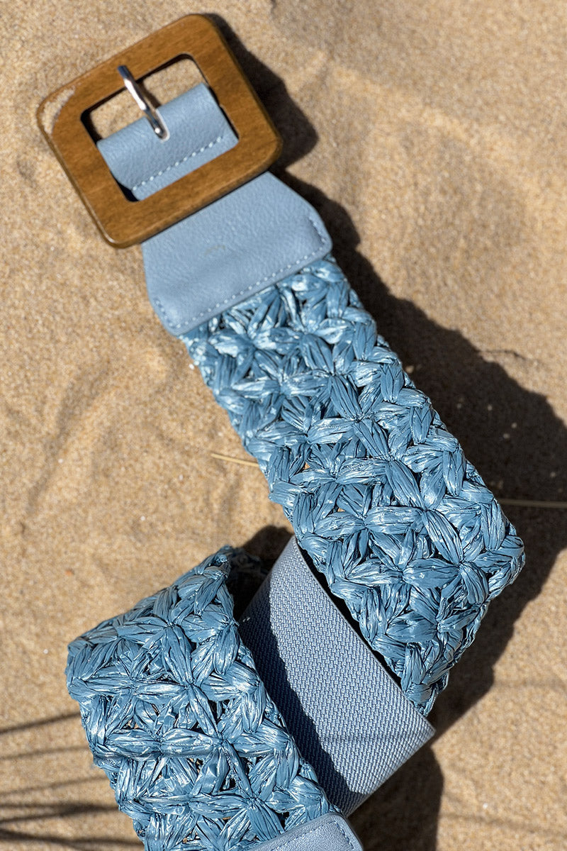 Blue Macrame Belt