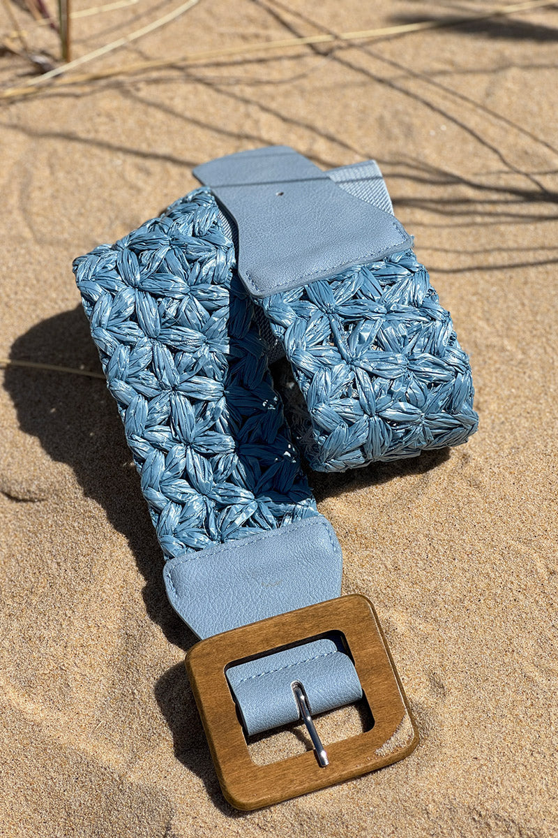 Blue Macrame Belt