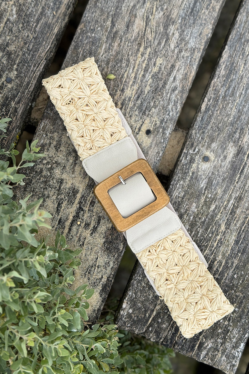 Cream Macrame Belt

