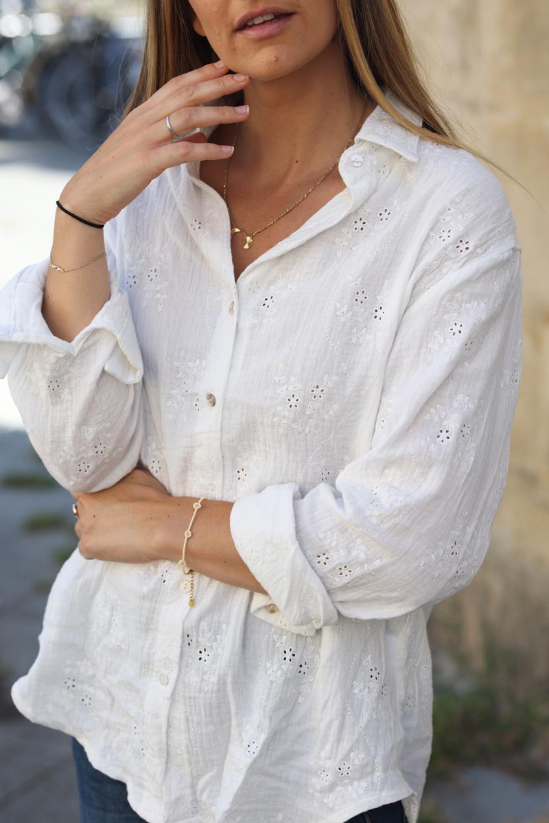 Chemisier blouse blanche hot sale