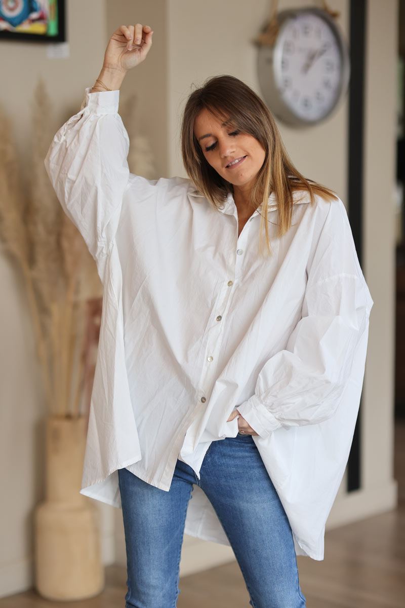 Chemise best sale blanche loose