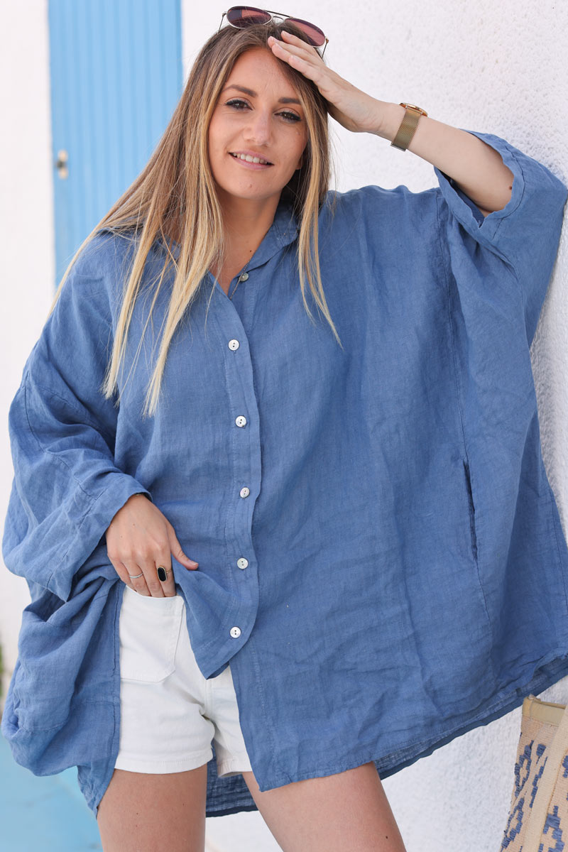 linen blouse with pockets