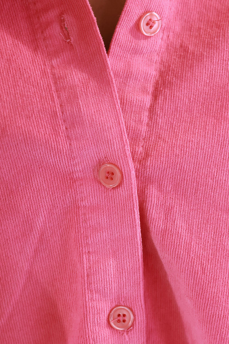 Pink fuchsia Pinwale Corduroy Button-Down Shirt