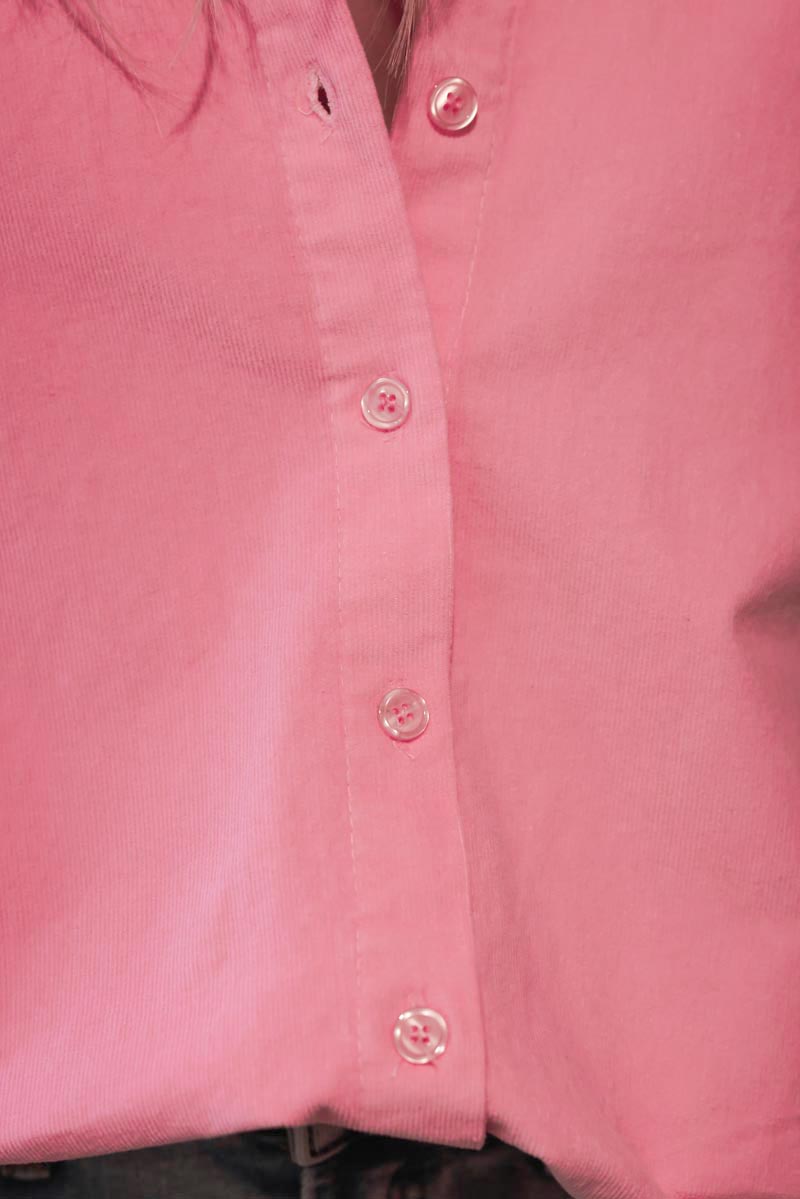 Pink Pinwale Corduroy Button-Down Shirt