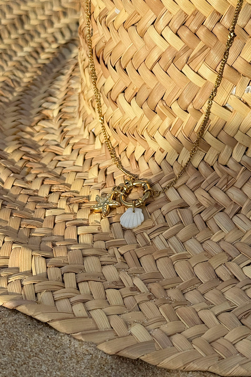 Antique Gold Charms of the Sea Necklace