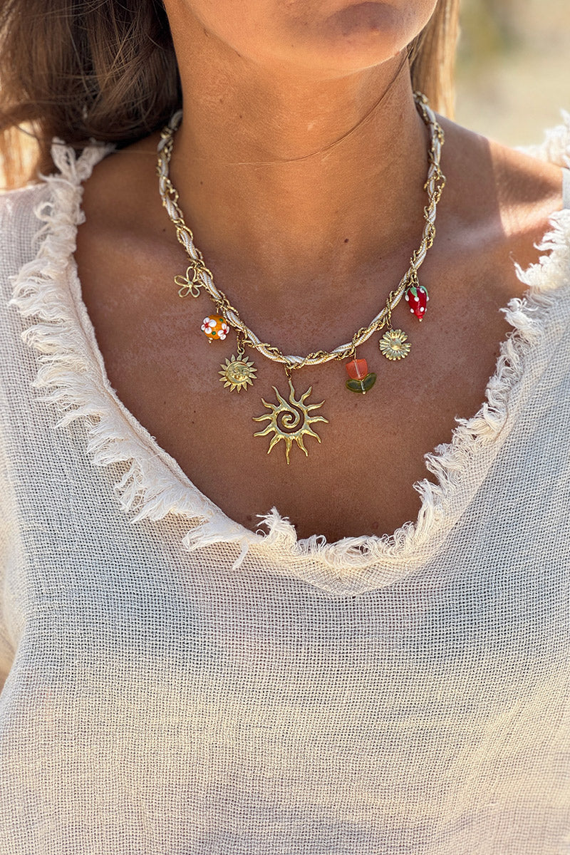 Gold Sunny Charms Necklace