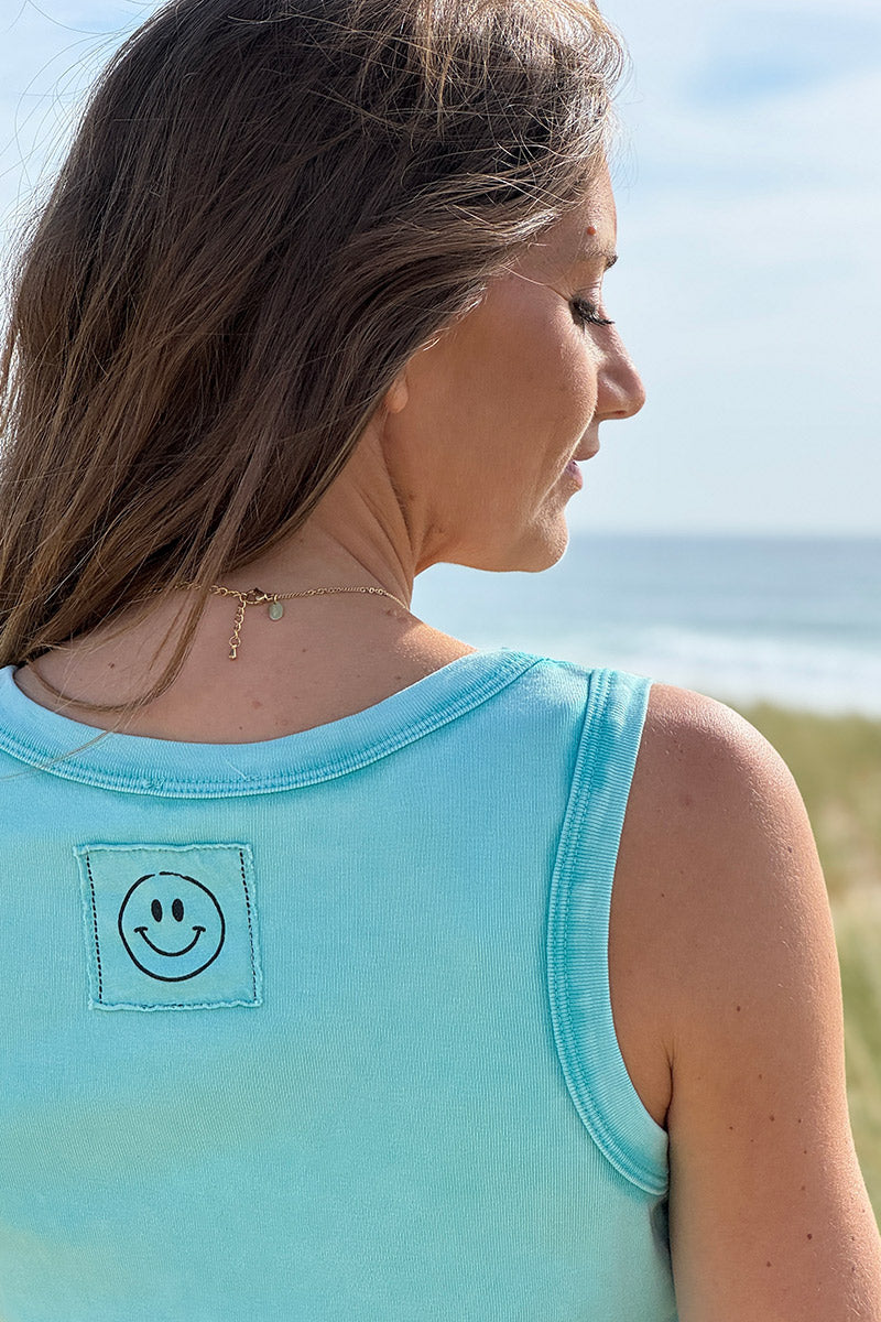 Teal Vintage Jersey Tank Top 