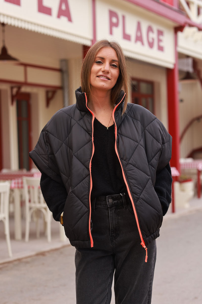 Black Quilted Puffer Vest