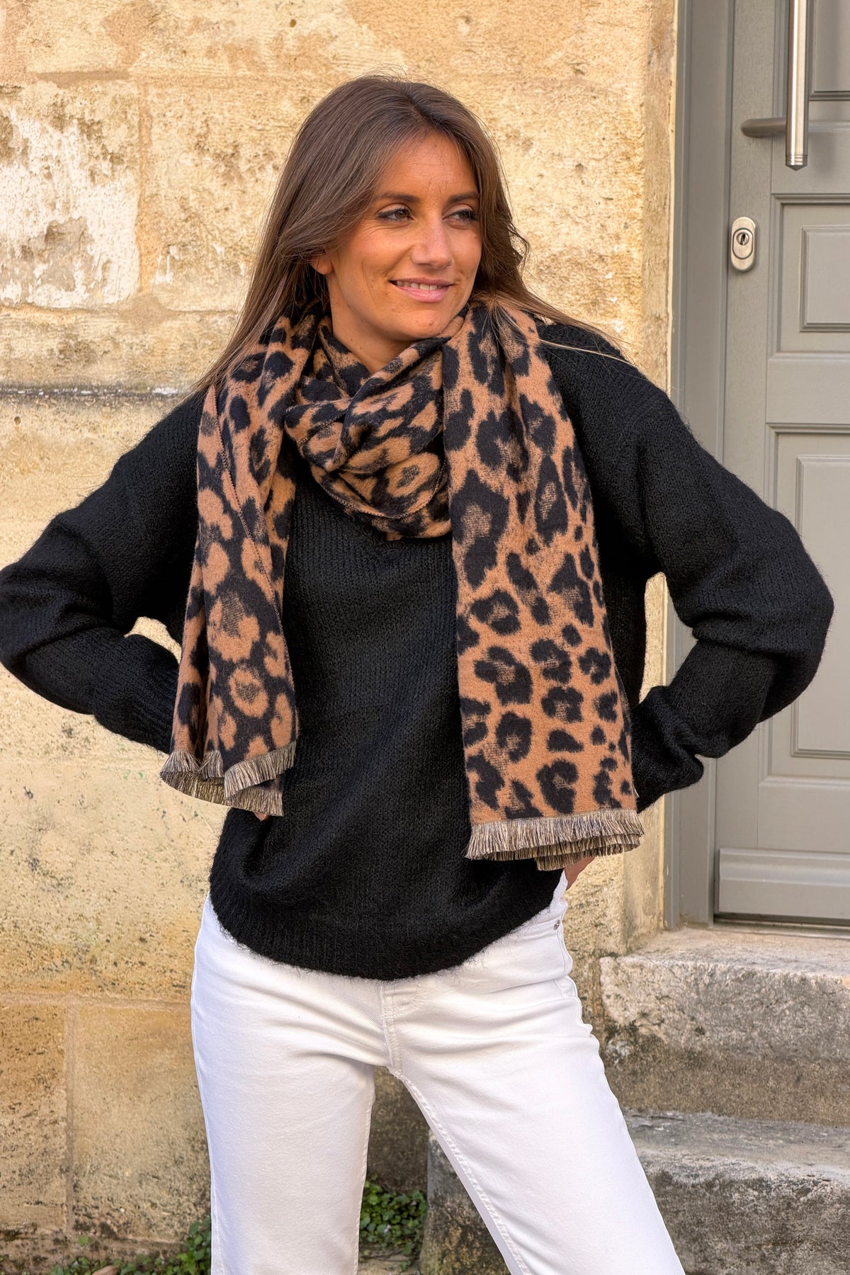 Leopard Print Pashmina