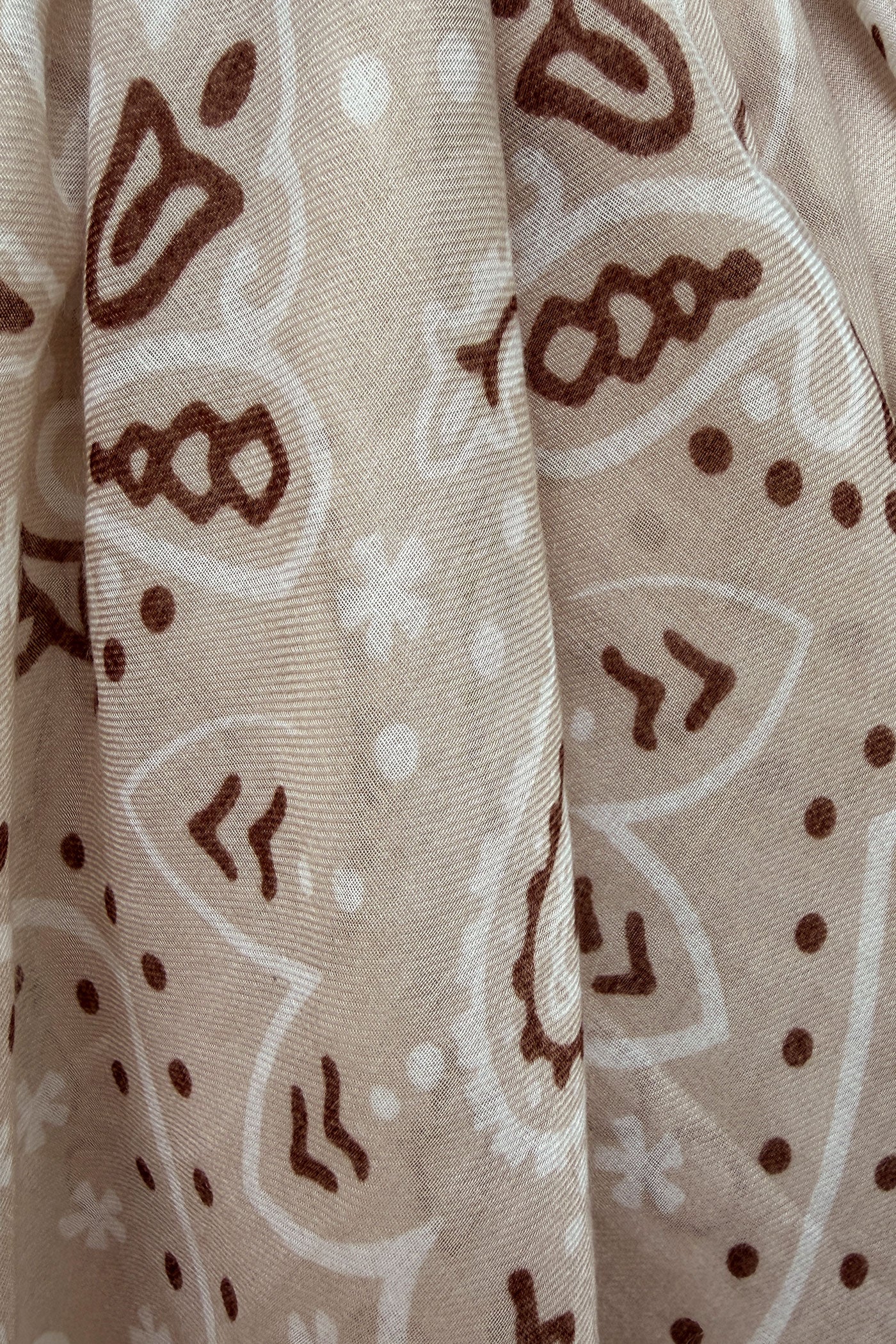 Cream Paisley Classic Bandana