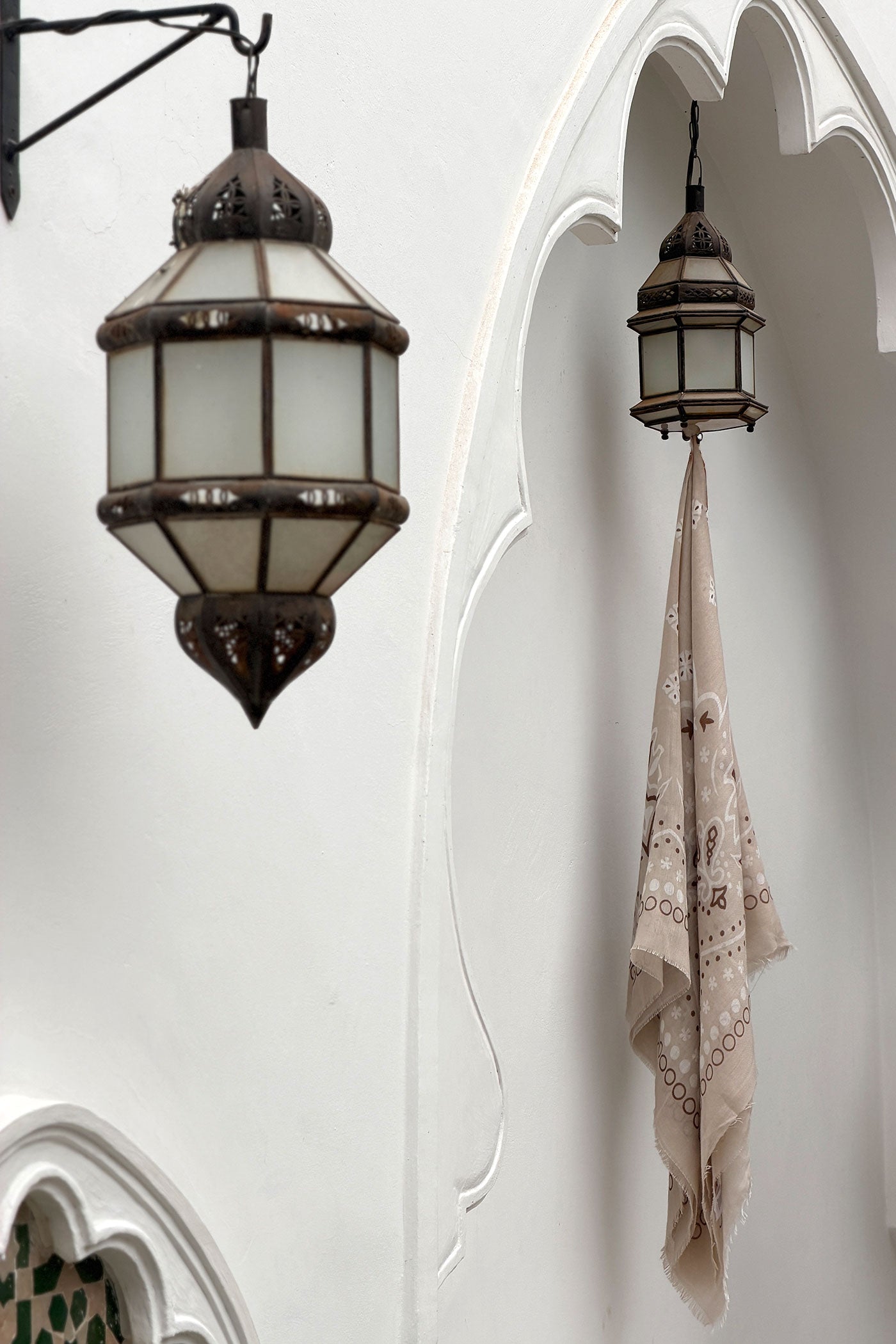 Cream Paisley Classic Bandana