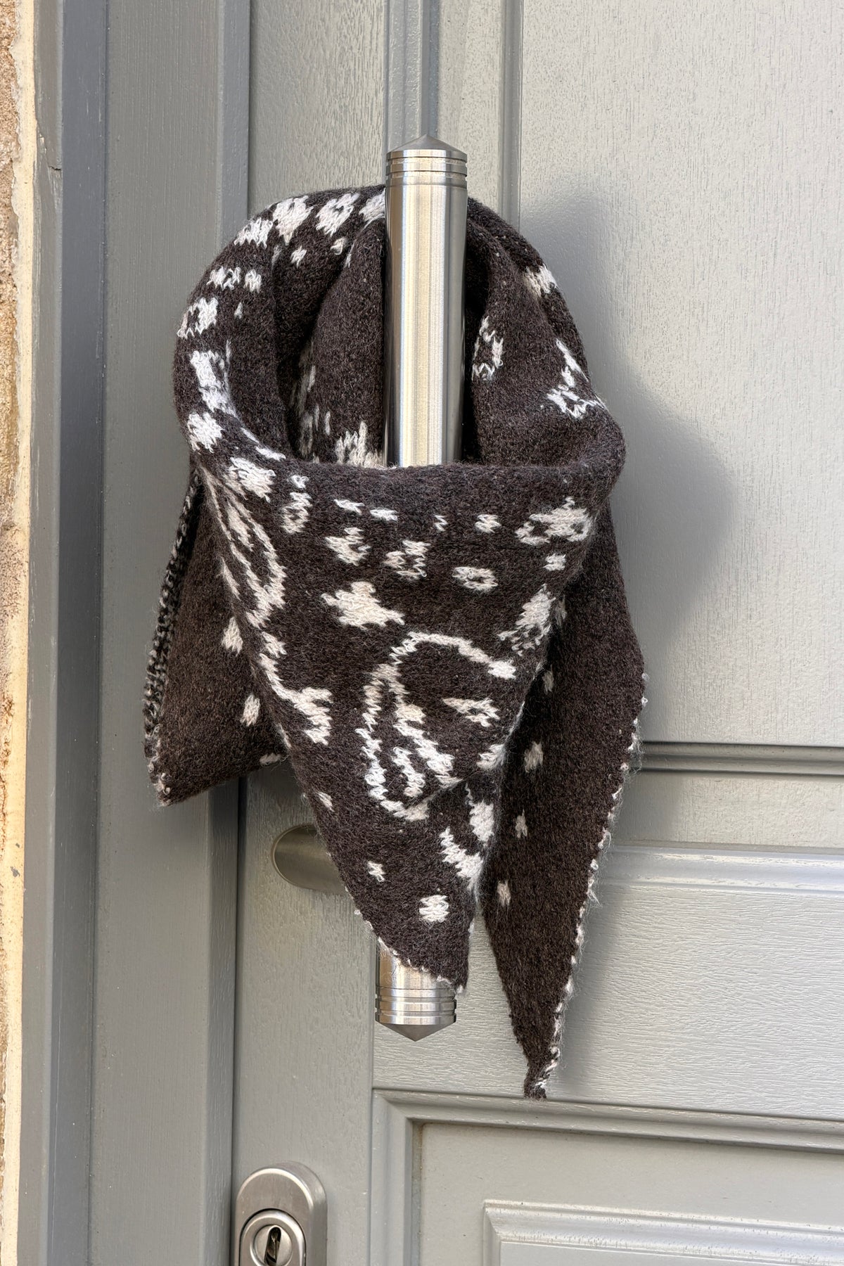 Mocha Brown Cozy Knit Classic Bandana