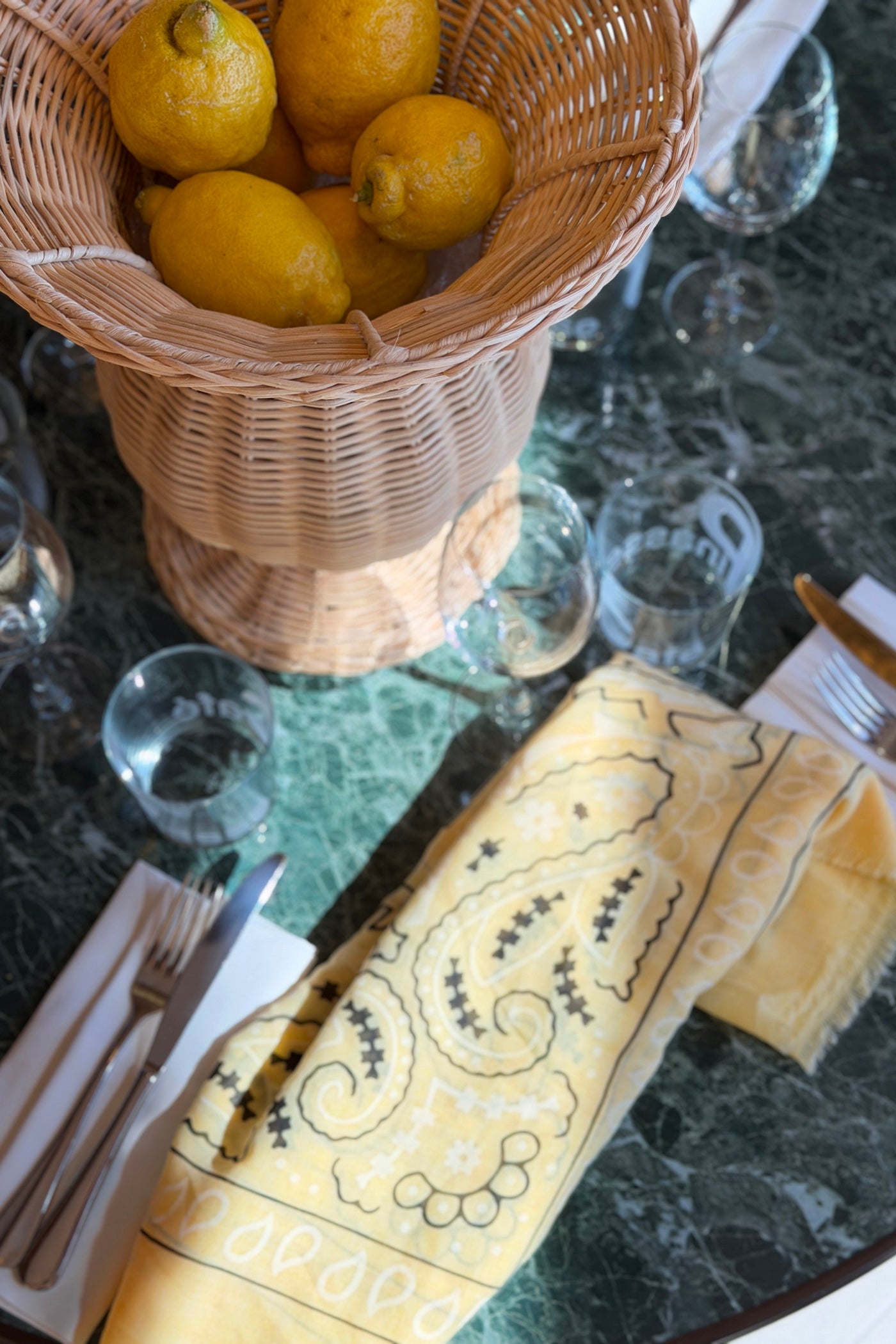Écharpe foulard jaune imprimé Bandana tout doux
