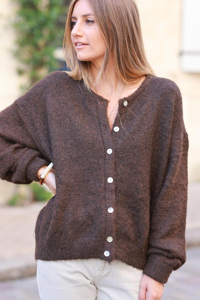 Chocolate cardigan women's best sale