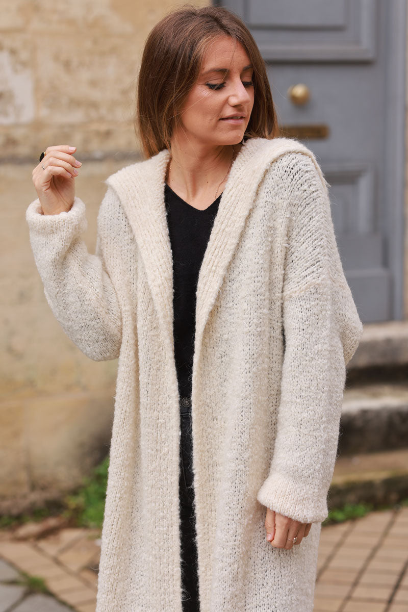 Hooded duster sweater sale