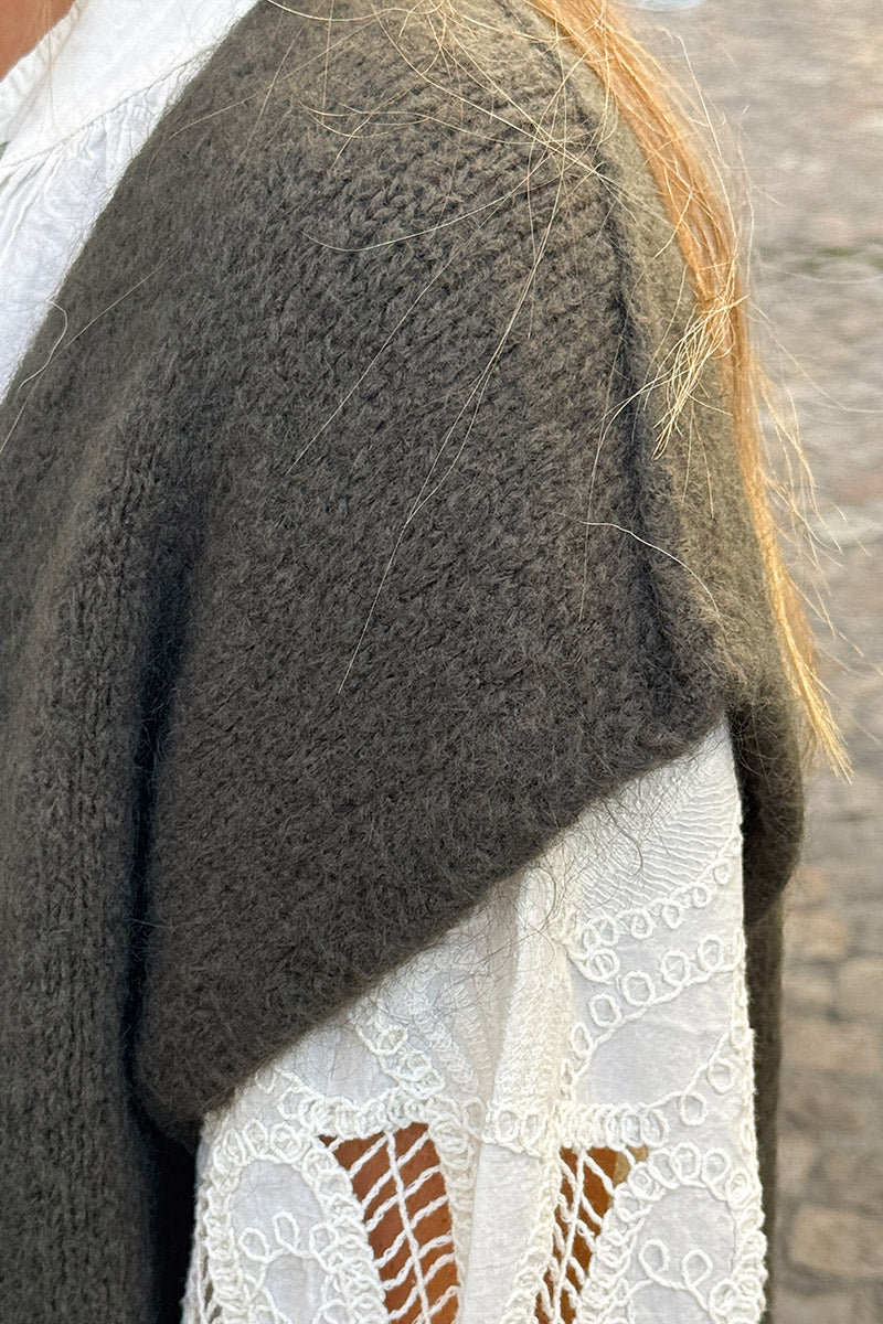 Olive Mohair Sweater Vest