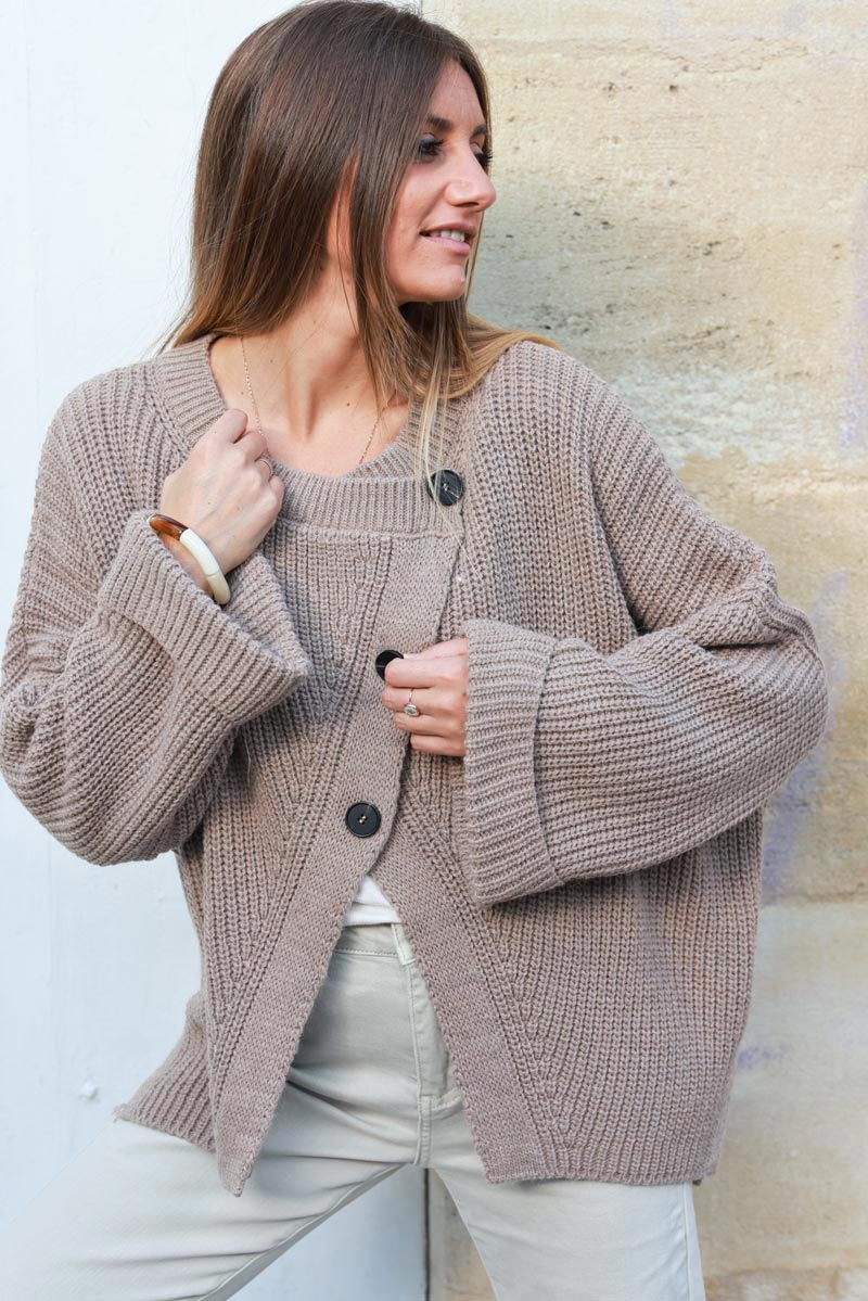 Chunky button cardigan hotsell