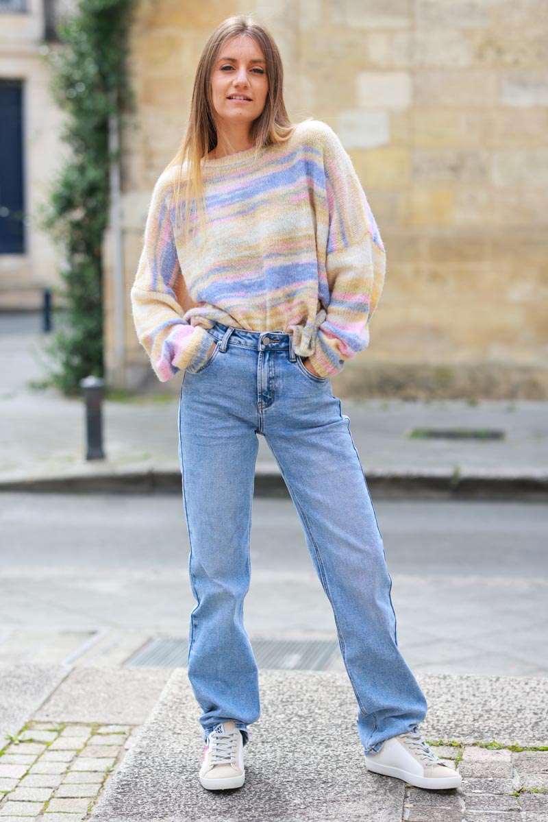 Light Washed Straight-Leg Jeans