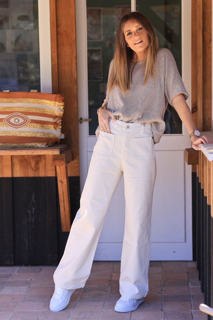 Jeans Diesel Flare Blanc Cassé Taille W27/L34 - Occasion Très Bon état, Coupe Rétro