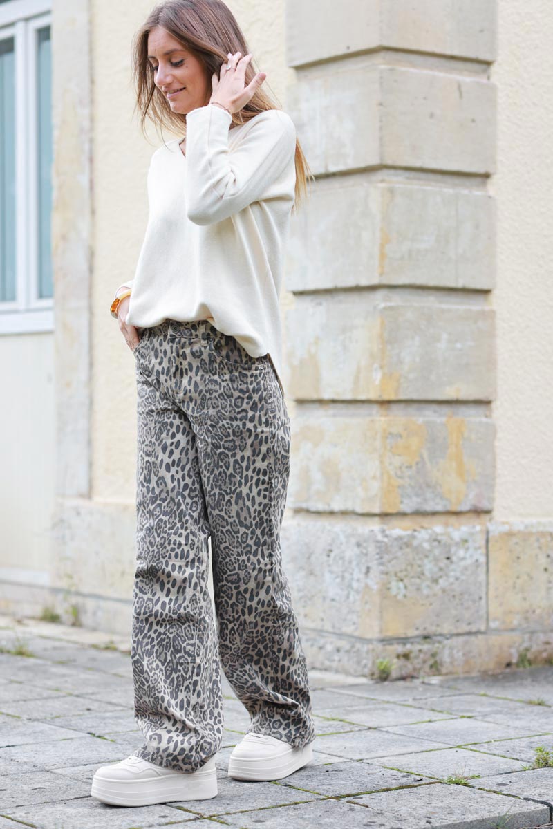 Carmilla High-Waist Leopard Print Pants